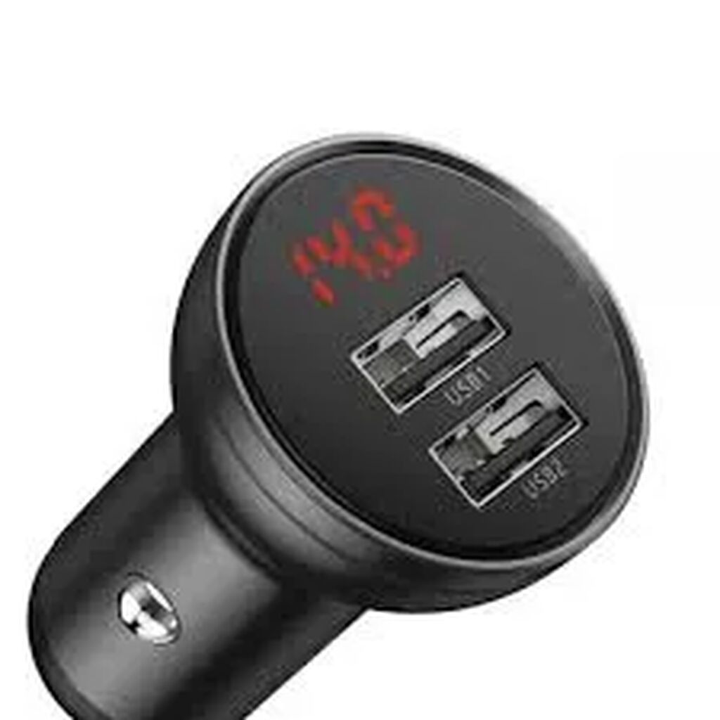 Baseus Smart Digital Display Dual USB Car Charger CCBX-B0G – avtomobil — Şarj cihazları, Bakı (3)