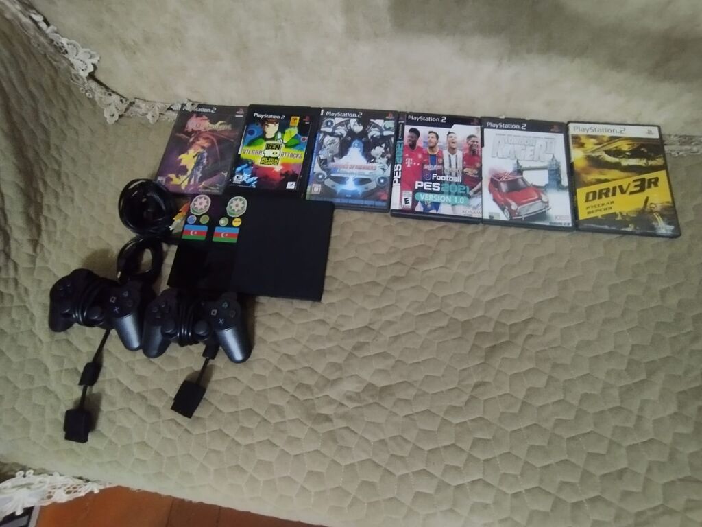 PlayStation 2 Slim (SCPH-90004) komplekti Endirim Yoxdur SON Qiymet — Oyun konsolları, Ağdaş