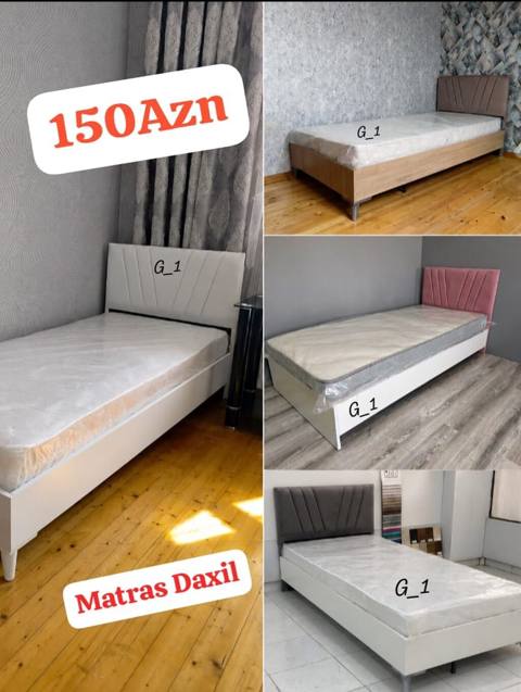 Tək nəfərlik məbəx/dormitoriya çarpayısı – müxtəlif rəng və başlıq — Sumqayıt