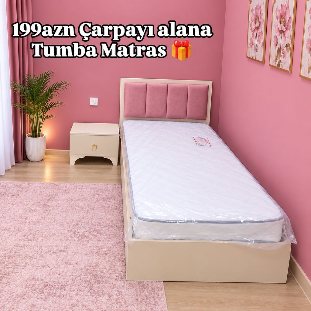 Tək nəfərlik çarpayı dəsti - Ölçü: tək nəfərlik (standart) — Yataqlar, Bakı