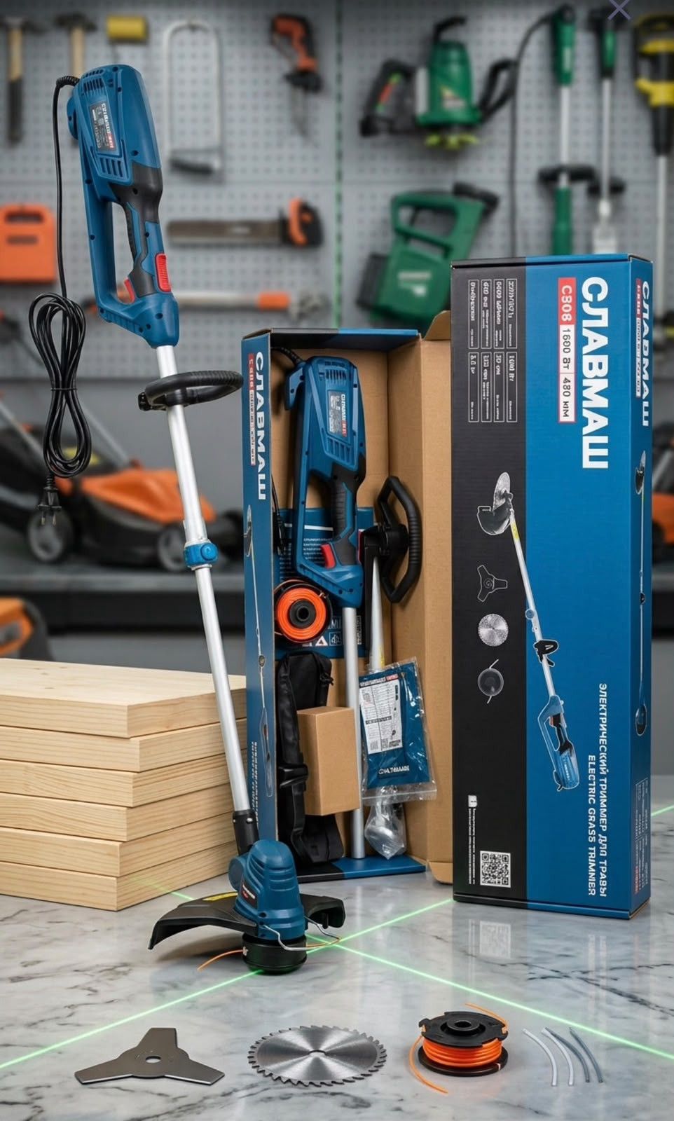Akkumulyatorlu trimmer bıçaqlı — Mallar, Bakı (2)