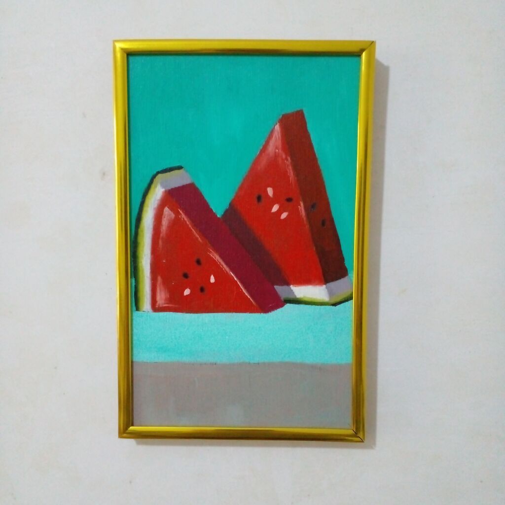 Rəsm lövhələri – orijinal əl işləri, qızılı çərçivə ilə 17x34 sm — Şəkillər, plakatlular və çərçivələr, Saray (3)