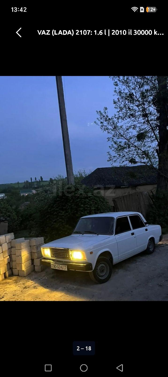 2010 vaz (lada) 2107, 1.6 l, 2010, 24,596 km 90-GO-617 — Avtomobillər, Qusar (3)