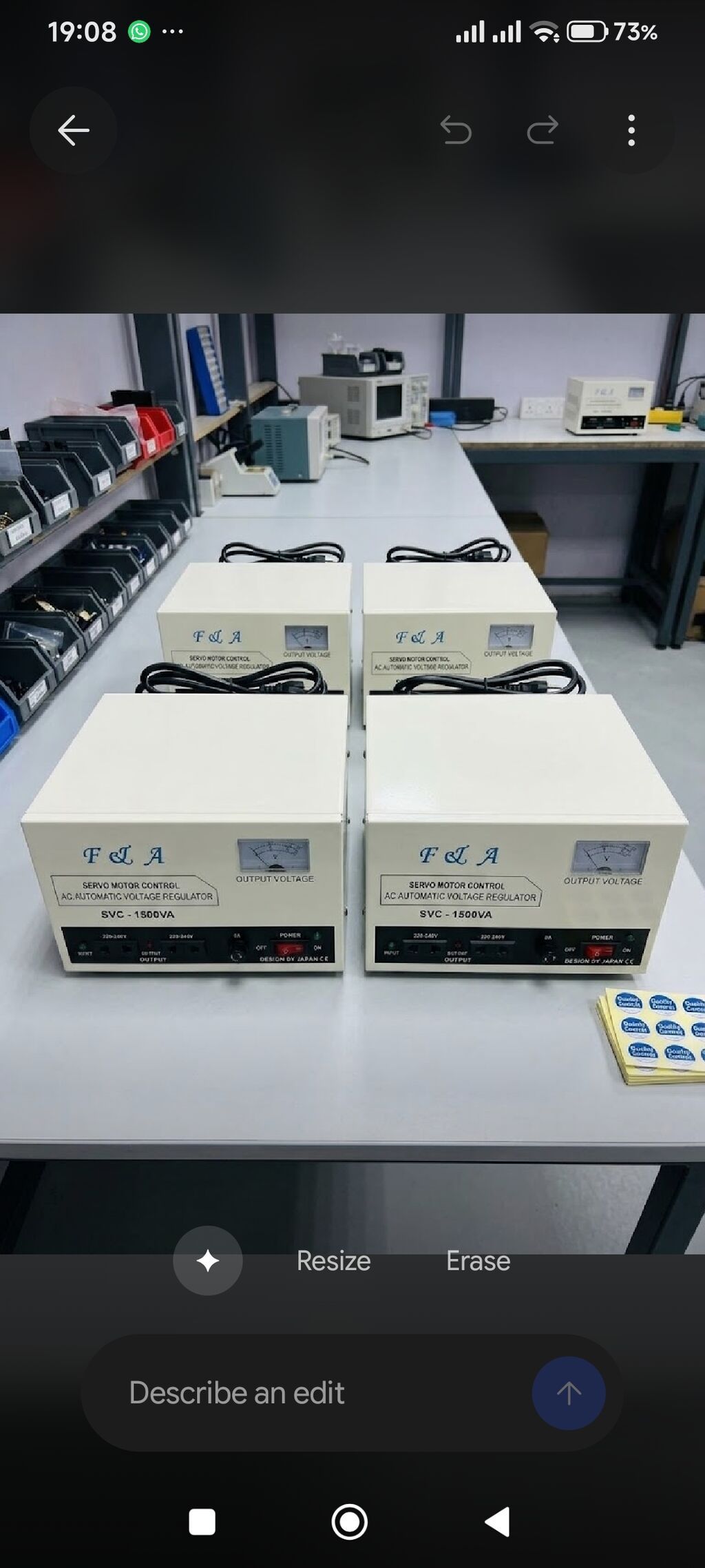 FLA SVC-1500VA – AC Avtomatik Gərginlik Tənzimləyicisi (Servo Motor — Gərginlik stabilizatoru, Digah