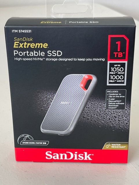 SanDisk Extreme Portable SSD 1TB — 360 ₼ · Bakı · Kompüterlər və noutbuklar SanDisk Extreme Portable SSD 1TB — Bakı