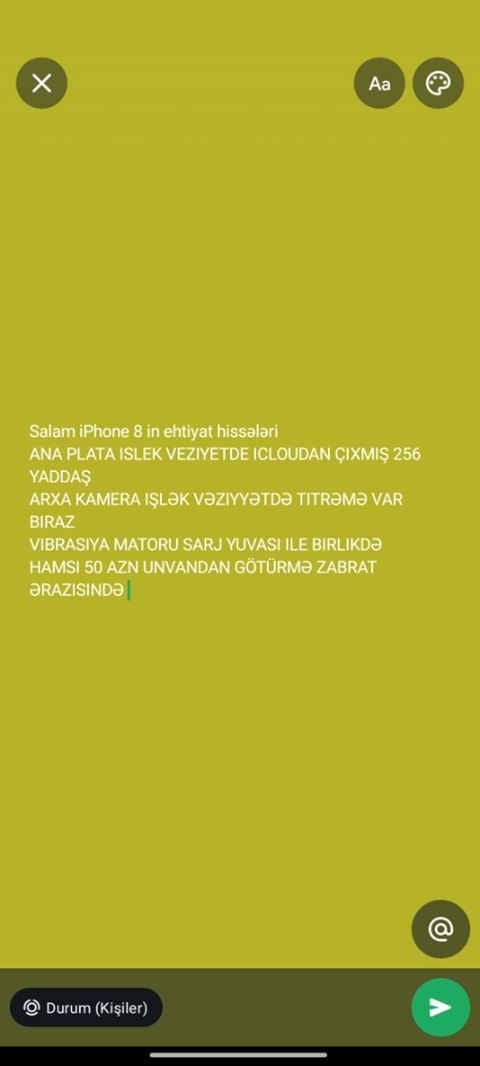 Catrlma yoxdu zabratda götürə bilərsiz — Bakı