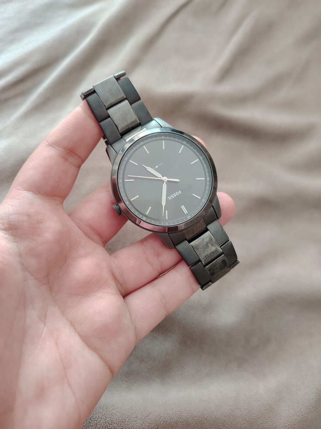Fossil kişi saatı – model FS5459 - Minimalist dizaynlı, tünd — Qol saatları, Bakı