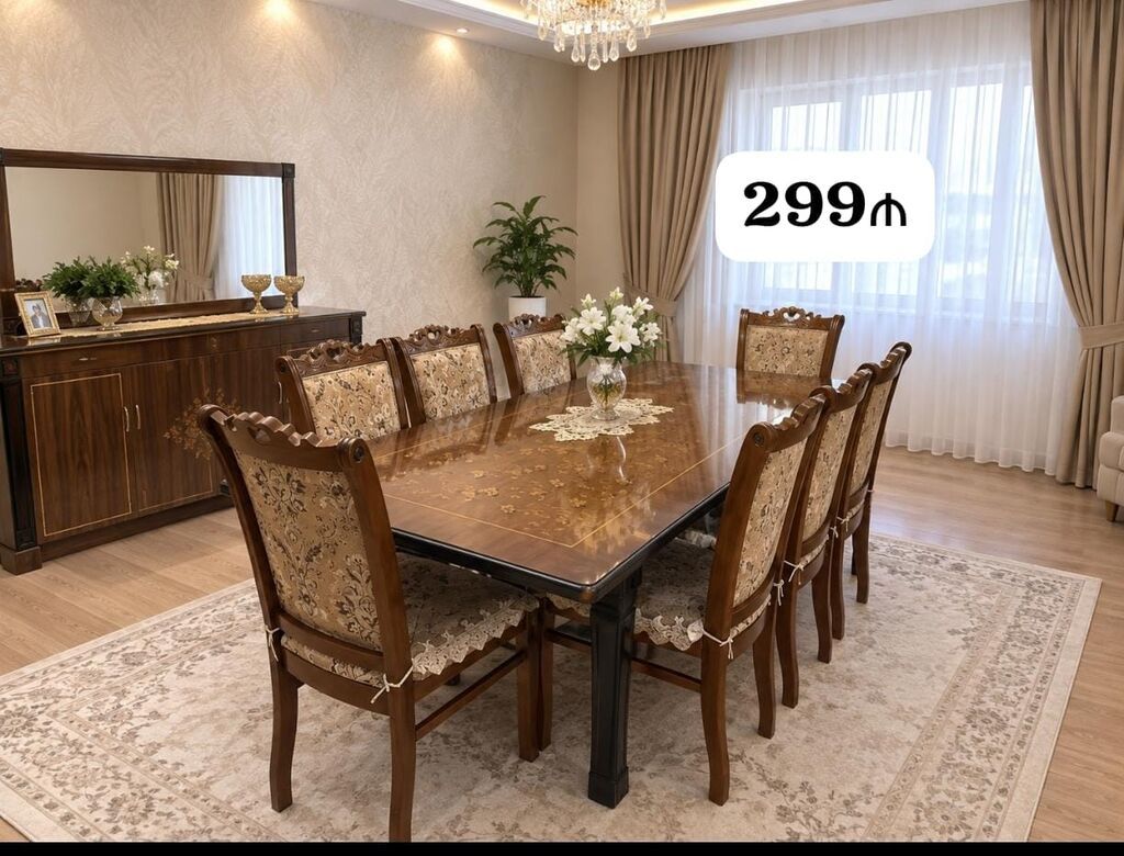 Masa desti satilir 8 stul daxil. *Qiymeti 299* Unvan Mehdiabad — Mebel, Bakı