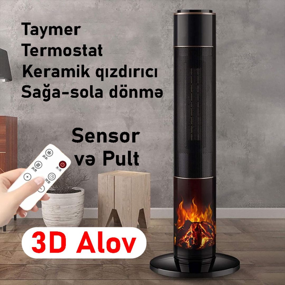 Sütun tipli Kalorifer "Black 3D Premium" — Ev texnikası, Bakı (2)