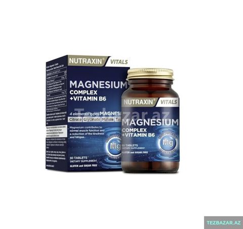 Nutraxin Vitals Magnesium Complex + Vitamin B6 — Bakı