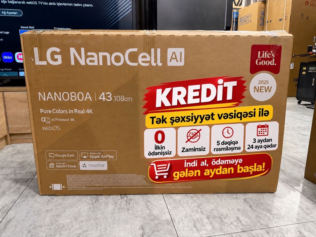 Televizor LG 43Nano80A6B — TV və Video, Bakı (2)