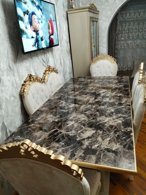 Yemək otağı üçün zərif masa–stul dəsti - Dəst tərkibi: düzbucaqlı — 500 ₼ · Sumqayıt · Masalar və stullar Yemək otağı üçün zərif masa–stul dəsti - Dəst tərkibi: düzbucaqlı — Sumqayıt