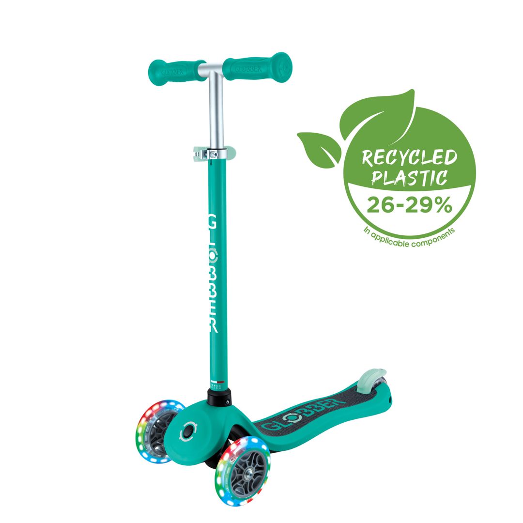 Uşaq samokatı Globber Primo Lights, yaşıl, 3 yaşdan — Mallar, Bakı