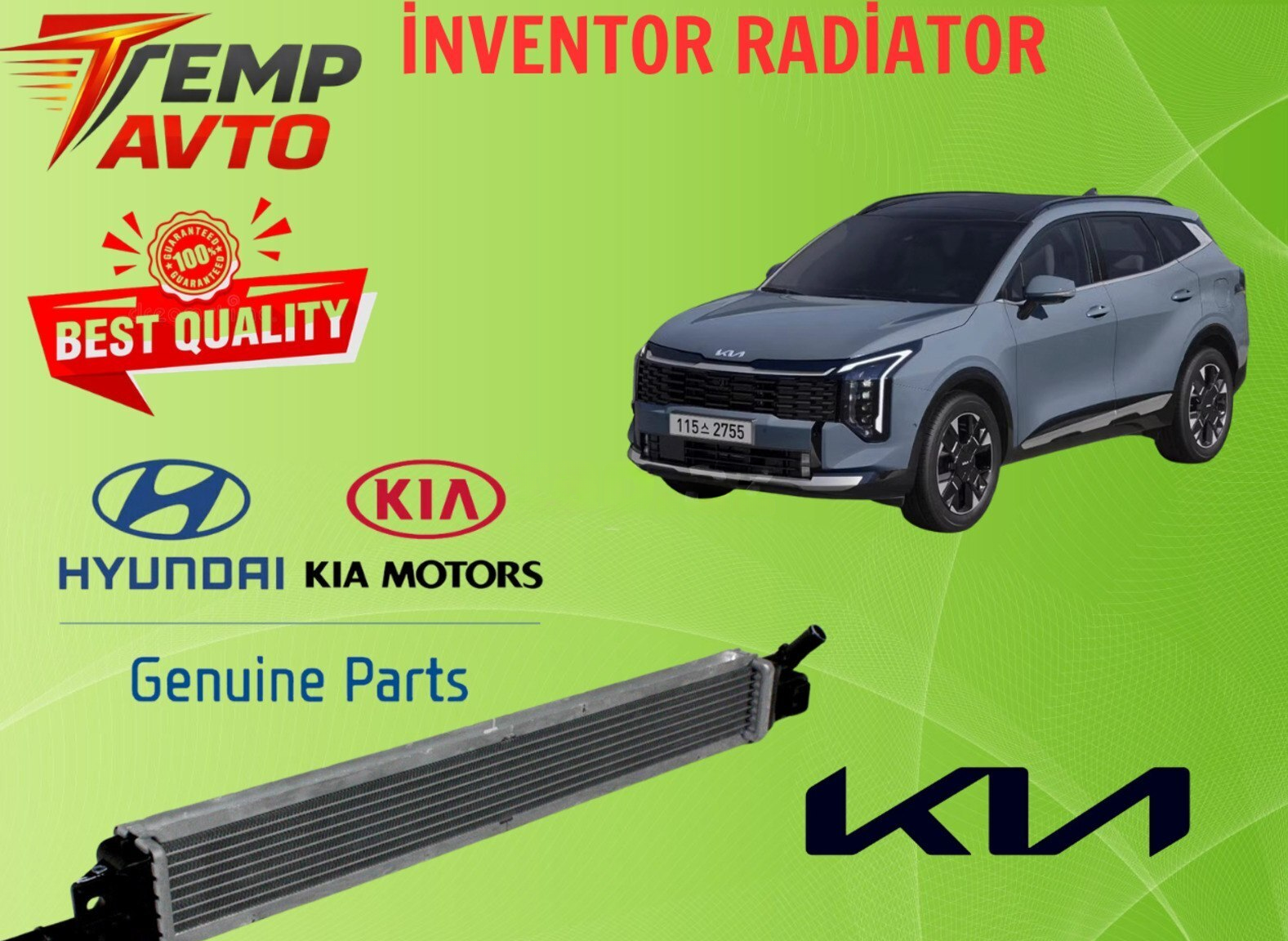 İnverter radiator Kia Sportage 2021-2025 1.6 Hybrid — Bakı