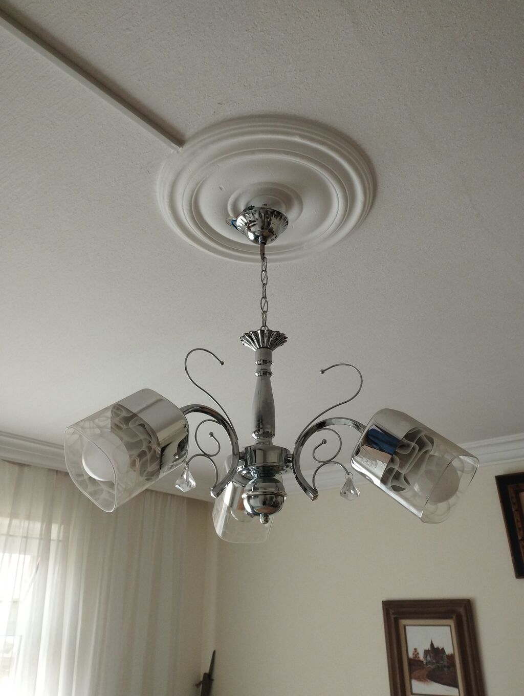 Çılçıraq, 3 lampa, Metal — Tavan is?qlar? v? cilc?raqlar, Bakı (2)