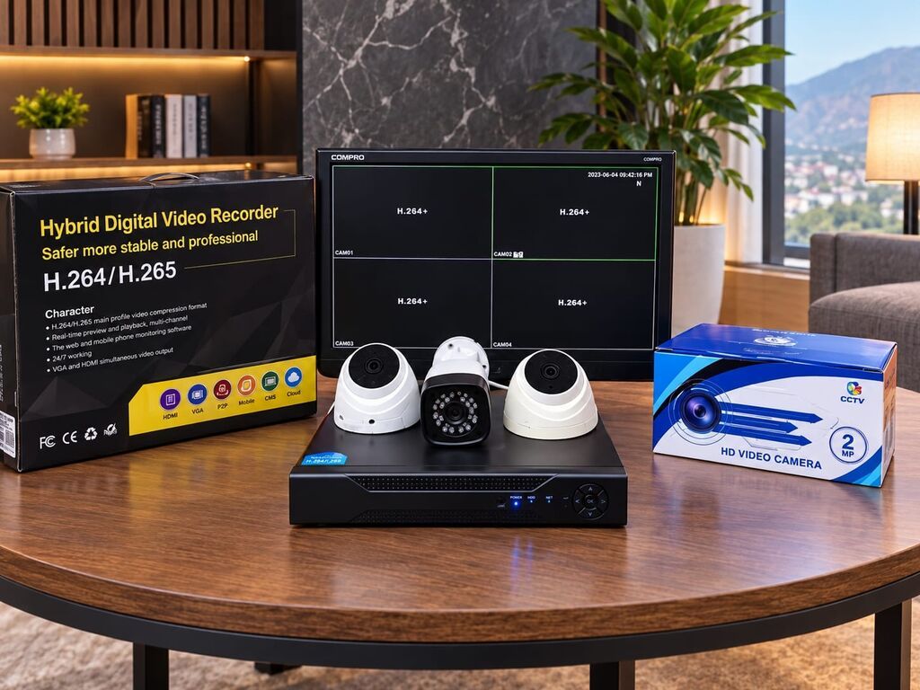 Monitor DVR 4 çıxışlidir 3 ədəd kamera gündüz gecə görüntülü. Qiymət — Digər, Bakı
