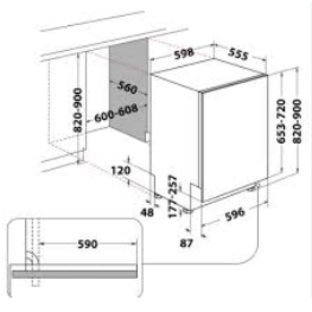 Quraşdırılmış qabyuyan maşın Whirlpool WIO 3P33 PL — Ev texnikası, Bakı (3)