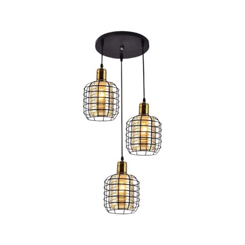 Asma çılçıraq Sparkled TM.31607 E27, qızılı/qara — Bakı