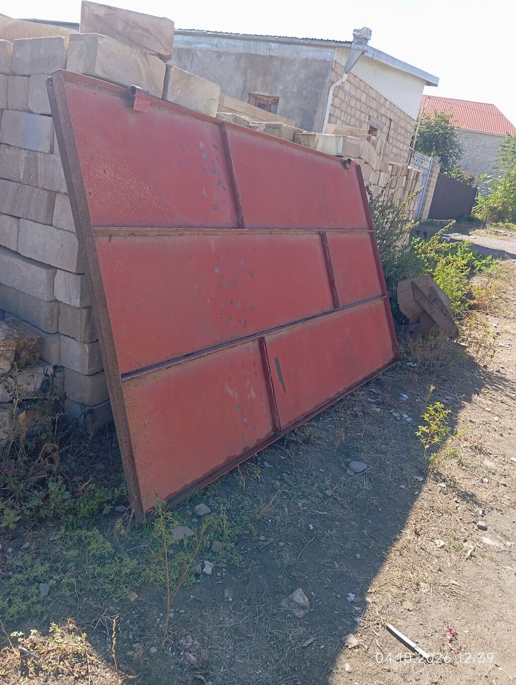 Metall darvaza paneli - Material: qalın metal təbəqə, möhkəm karkas — Pəncərələr, qapılar, balkonlar, Şəmkir (2)