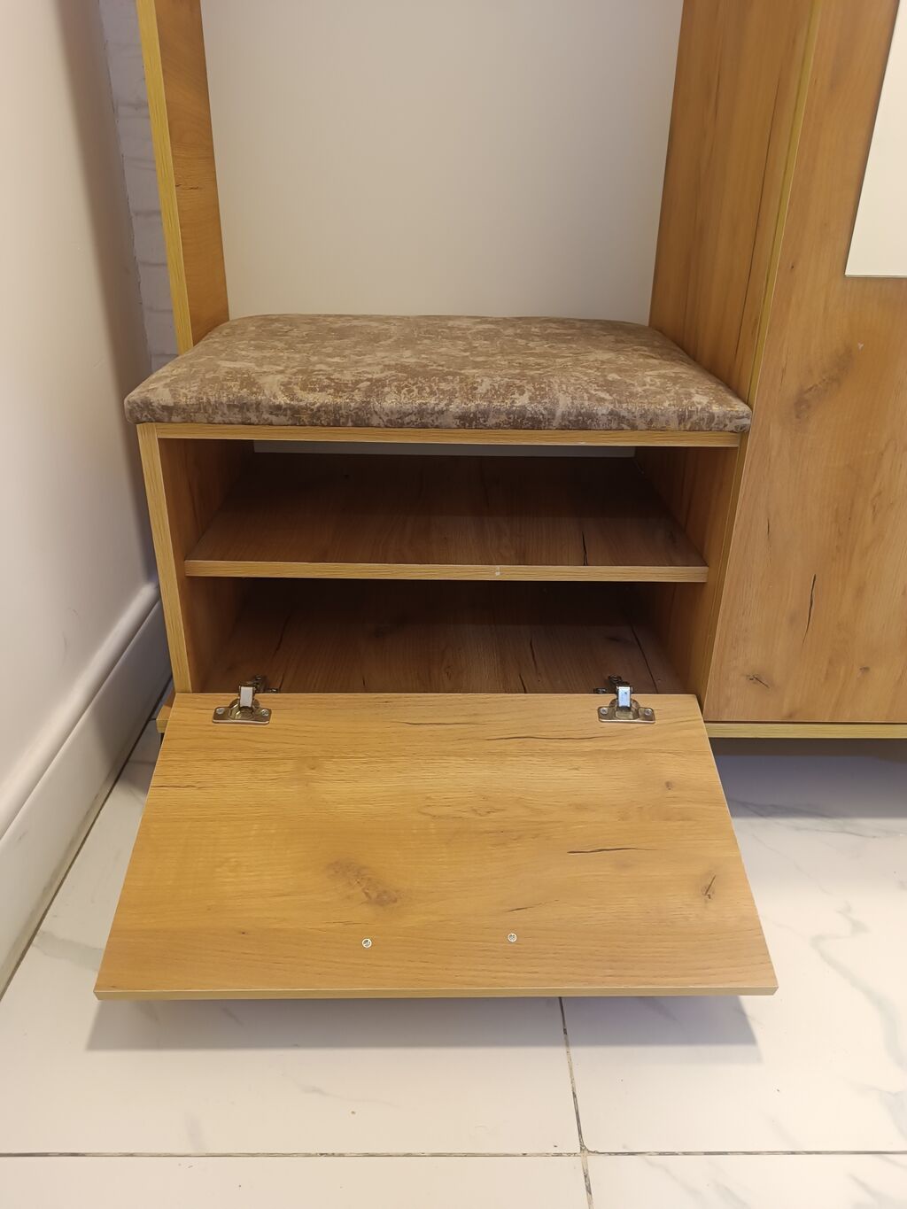Dəhliz üçün çoxfunksiyalı dolab dəsti - Material: taxta teksturalı — Xol üçün, Bakı (4)