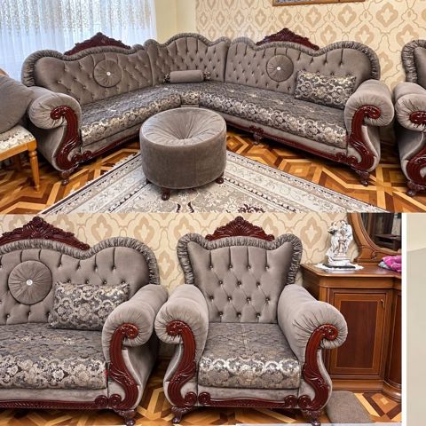 Divan kreslo ela veziyyetde 400₼ .Unvan Qaracuxur &Rumi — Bakı