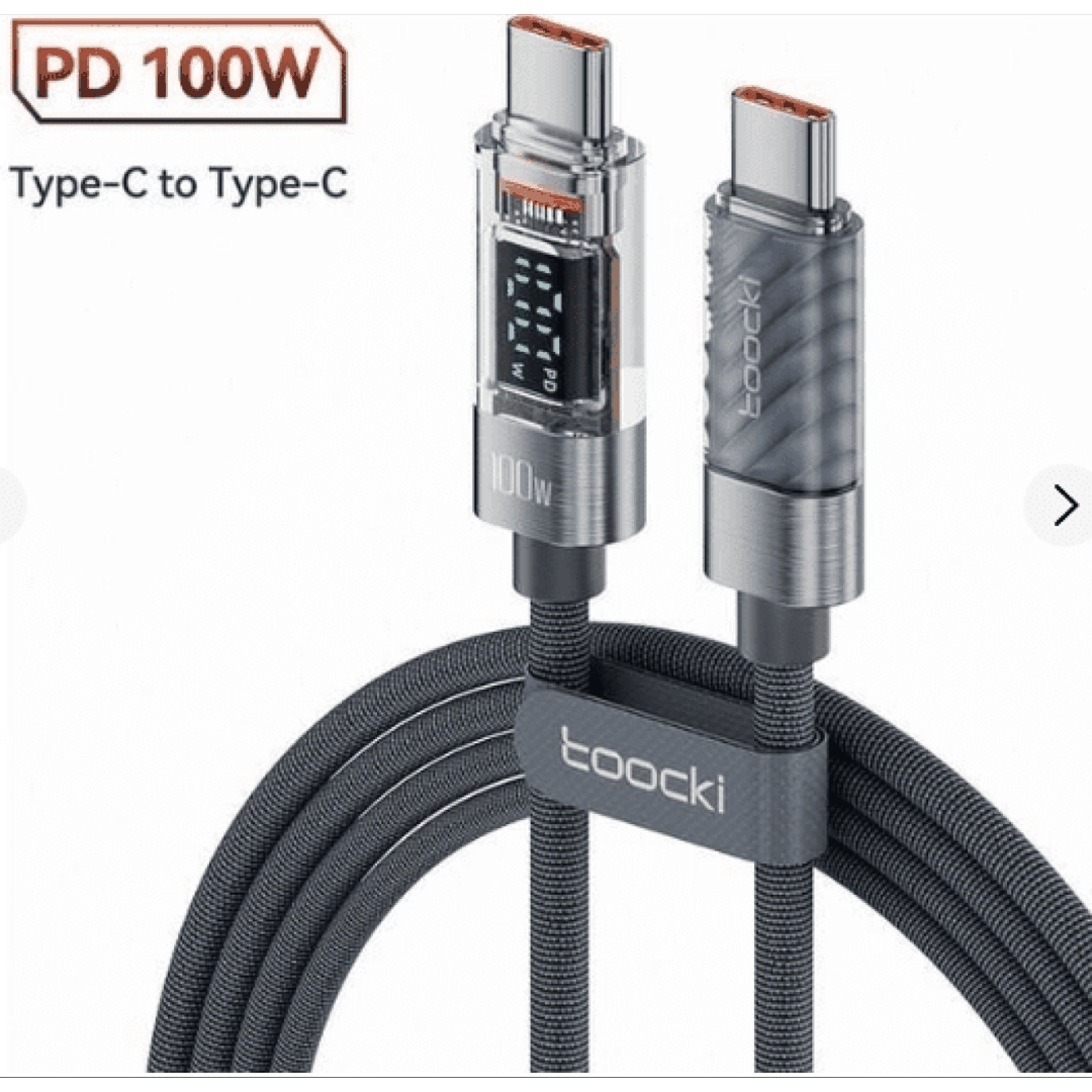 Usb-c Quick Charge 100W kabel|1M, 5A, 100W| iPad/Android/PC/MacBook üçün Toocki — Ehtiyat hissələri, Bakı