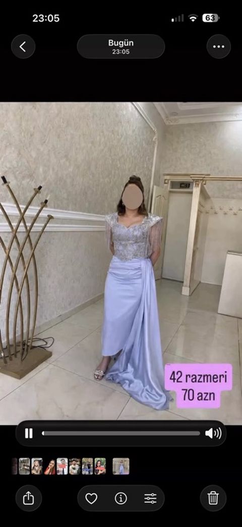 Zərif ziyafət geyimi – açiq göy çalarında, 42 razmer. Üst hissə incə — 70 ₼ · Gəncə · Axşam paltarları Zərif ziyafət geyimi – açiq göy çalarında, 42 razmer. Üst hissə incə — Gəncə