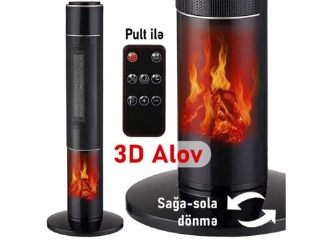 Sütun tipli Kalorifer "Black 3D Premium" — Bakı