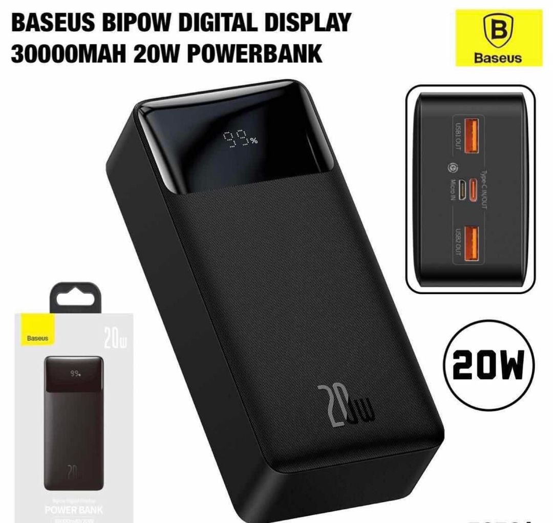 Baseus 30000mAh 20W powerbank — Smartfonlar, Bakı (2)