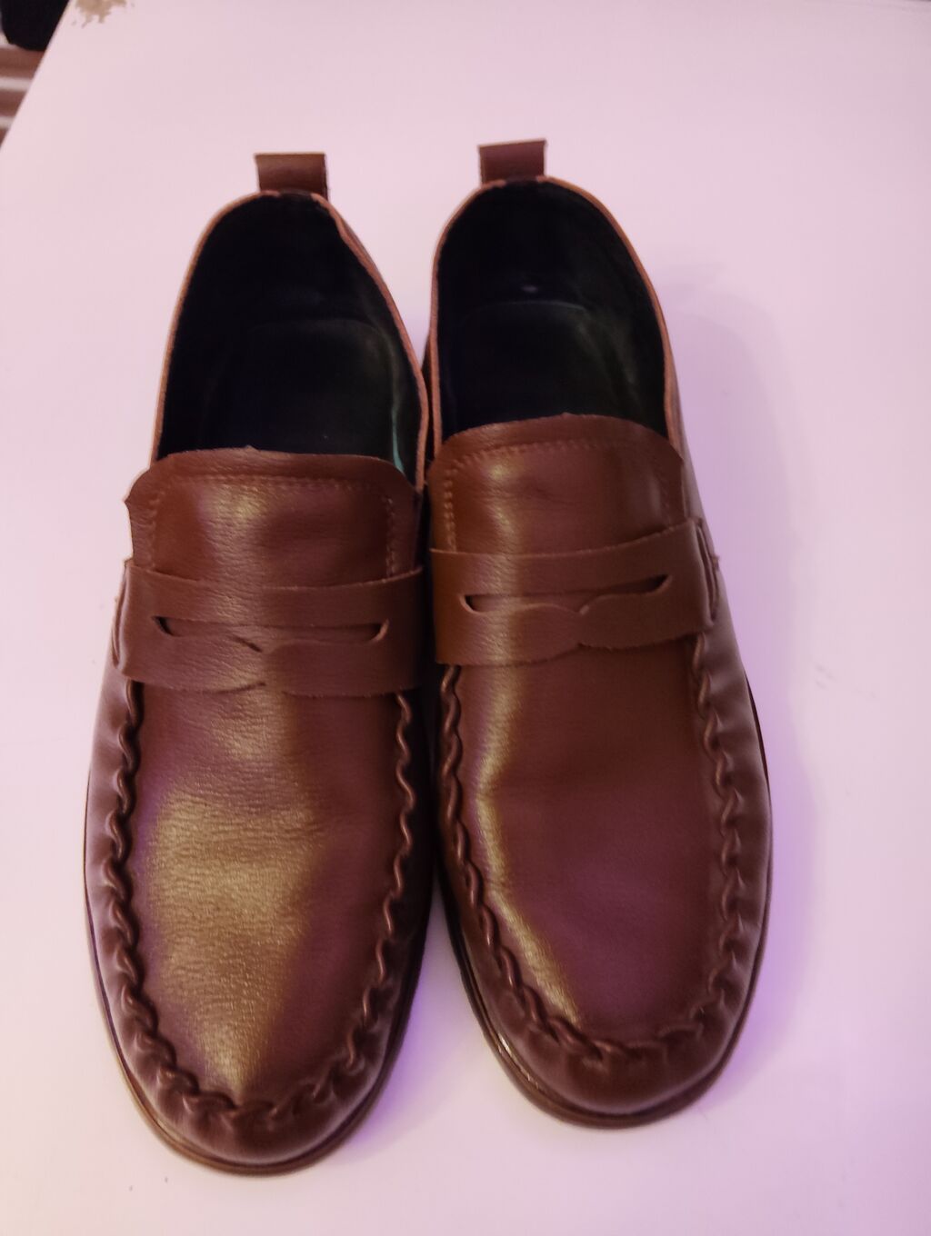 Kişi mokasinləri – qəhvəyi rəng - Model: slip-on mokasin, klassik — Digər, Masazır (8)