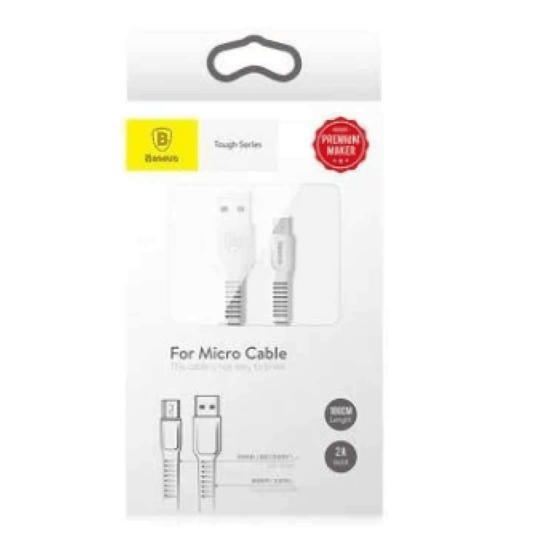 Kabel USB Lightning 1м Baseus Tough Series Calzy-B02, White — Telefonlar və qadjetlər, Bakı (2)