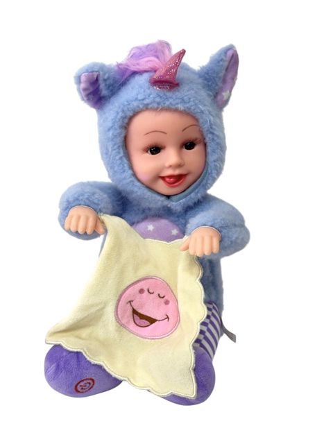 Yumşaq oyuncaq Peekaboo Bl330 Unicorn, mavi, 3+ yaş — Bakı