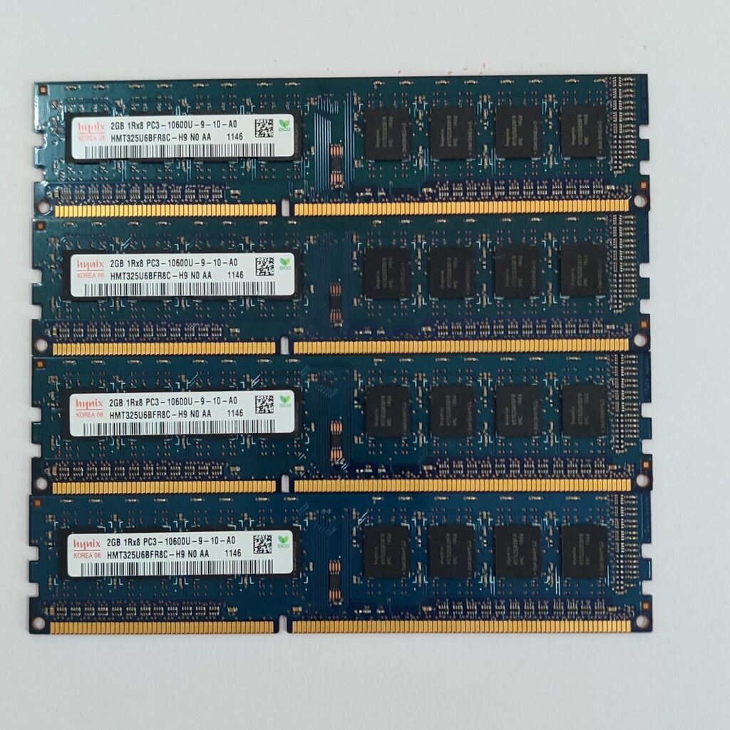 Masaüstü kompüter üçün Hynix 2 GB DDR3 1 ededi-10 AZN 4 ədədi — Operativ yaddaş, Bakı