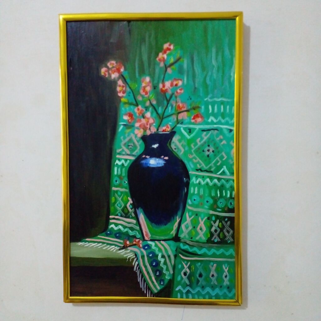 Rəsm lövhələri – orijinal əl işləri, qızılı çərçivə ilə 17x34 sm — Şəkillər, plakatlular və çərçivələr, Saray (4)