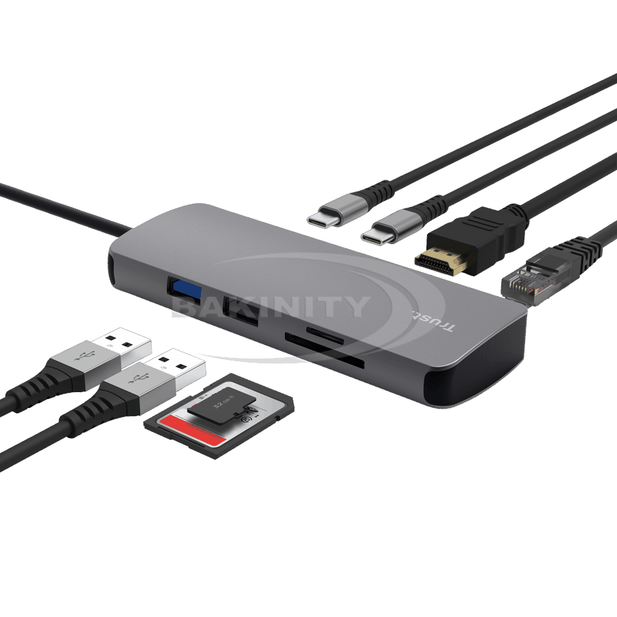 Trust dalyx 8-IN-1 multıport adapter (25672) — Kompüterlər və noutbuklar, Bakı (2)