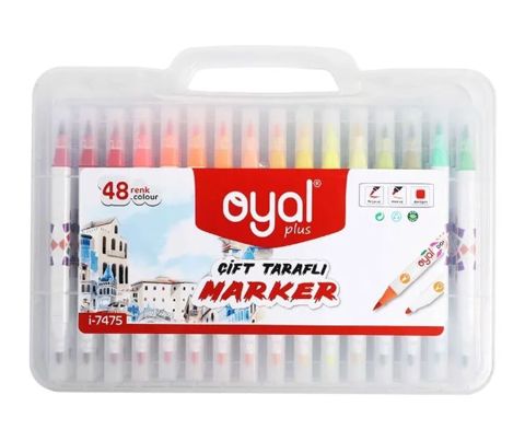 Oyal i-7475 Flomaster Dəsti – 48 rəng Oyal brendinin i-7475 kodlu — Bakı