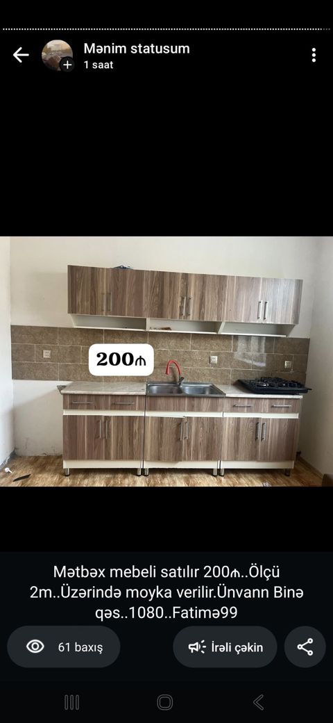 Masa desti satilir 8 stul daxil. *Qiymeti 299* Unvan Mehdiabad — Mehdiabad