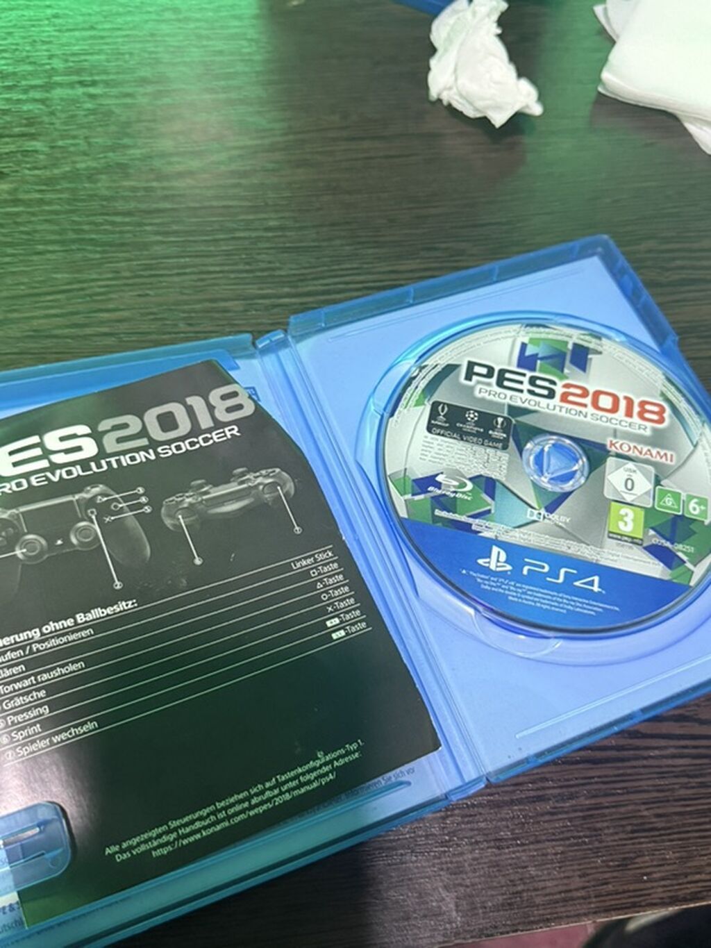PS4 oyun diski: PES 2018 – Pro Evolution Soccer (Konami) - Platforma — Oyun konsolları, Bakı (3)