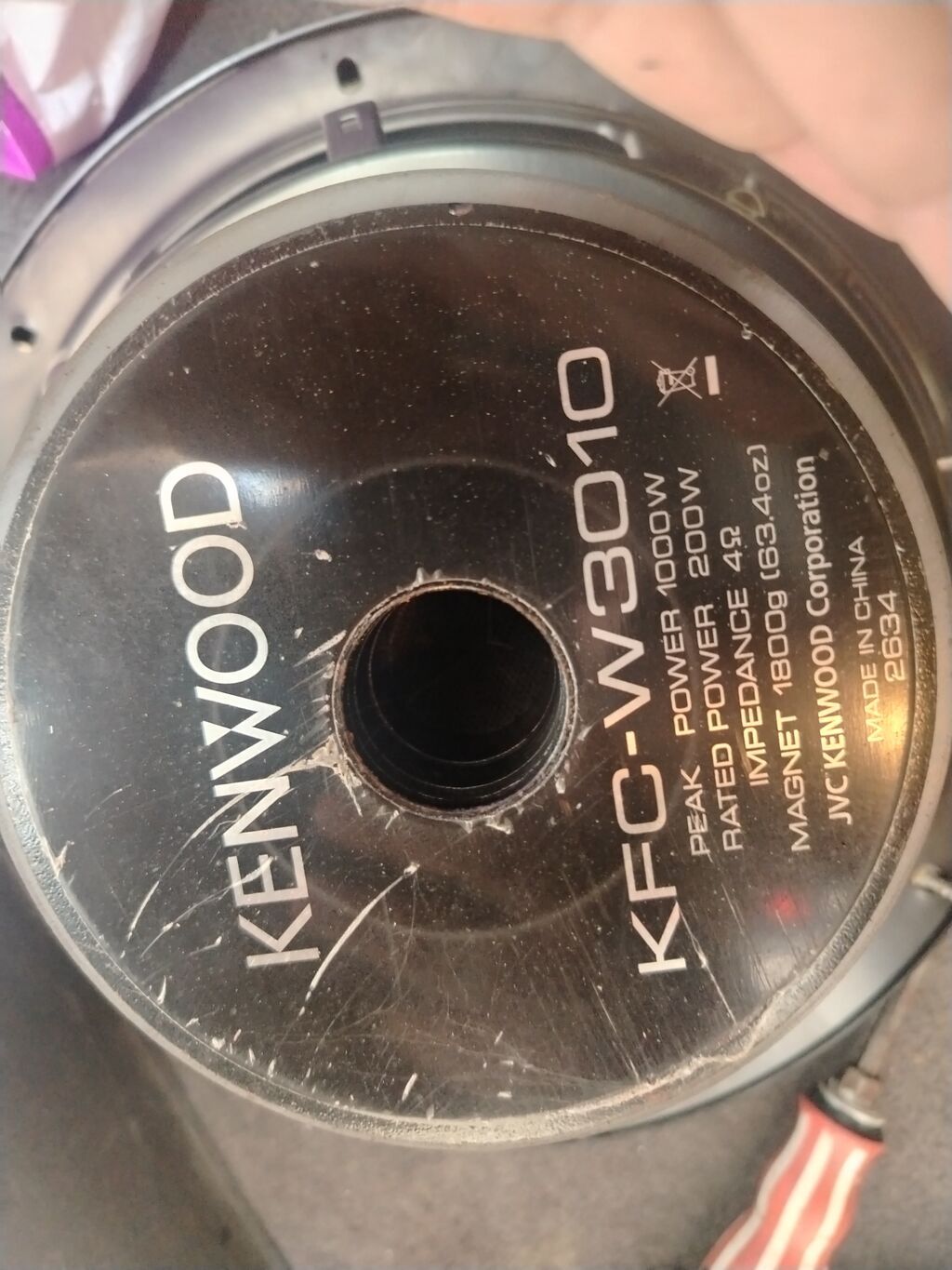Kenwood kfc-w3010 1000w basovka sabwufer Original problemsiz Tək tək — Dinamiklər və akustik sistemlər, Masazır (2)