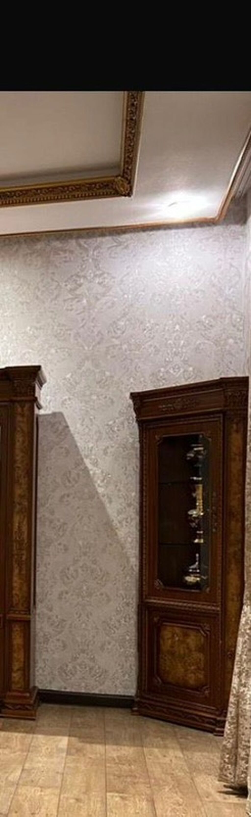 Vitrin-mebel dəsti - Material: təbii ağac əsaslı korpus, oyma dekor — Qonaq otağı üçün, Kürdəmir (2)