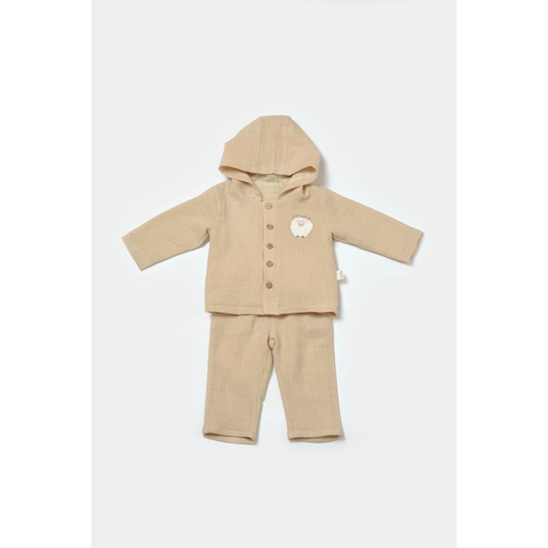 Oğlanlar üçün şalvarlı dəst BabyCosy CSYM7035, bej, pambıq, ölçü 3-6 ay — Mallar, Bakı