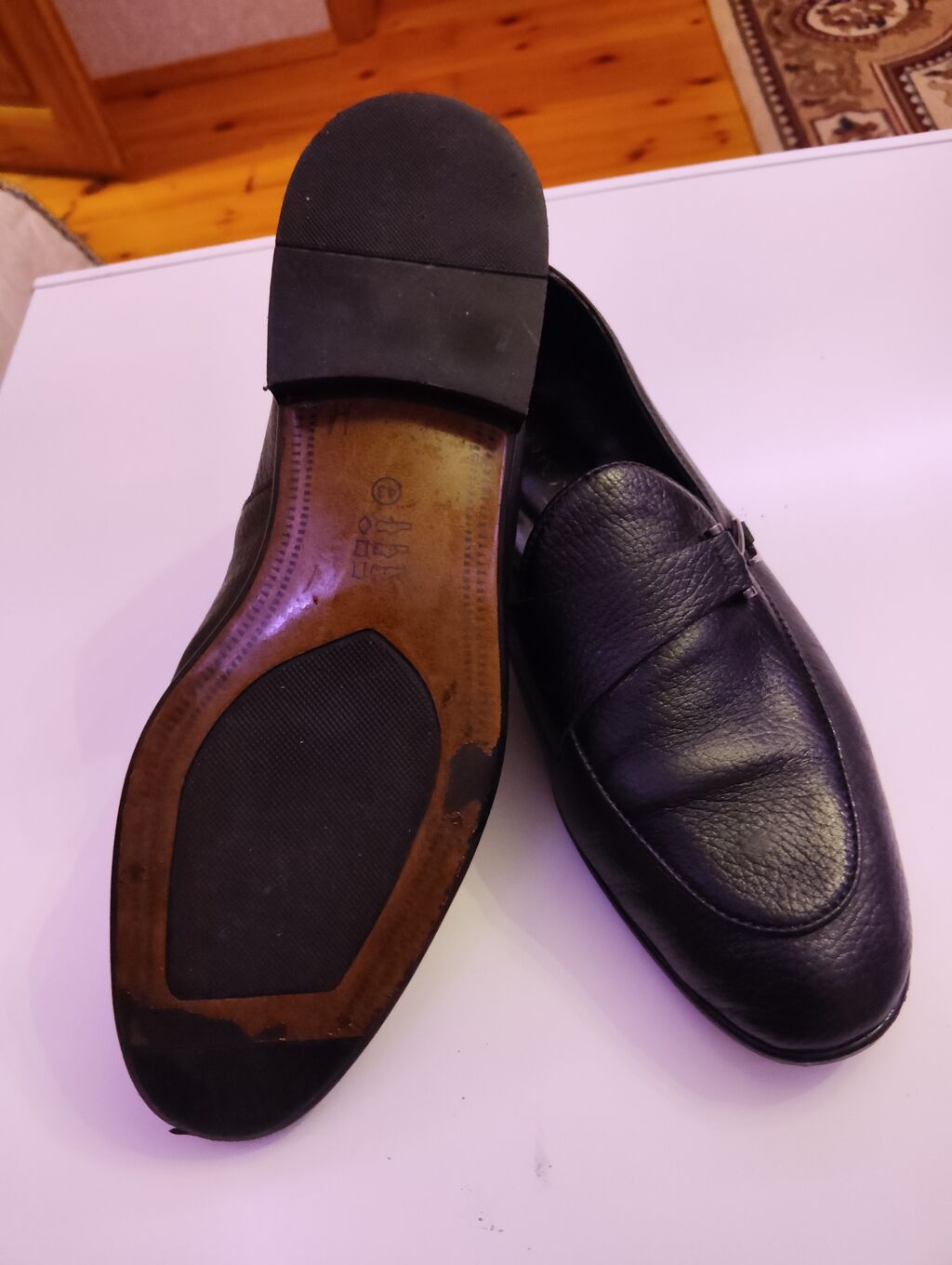 Kişi loaferləri – qara rəng, klassik dizayn - Model: Loafer (bağsız — Ayakkabılar, Masazır (5)