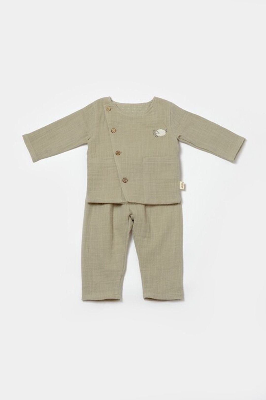 Oğlanlar üçün şalvarlı dəst BabyCosy CSYM7019, haki, pambıq, ölçü 3-6 ay — Mallar, Bakı