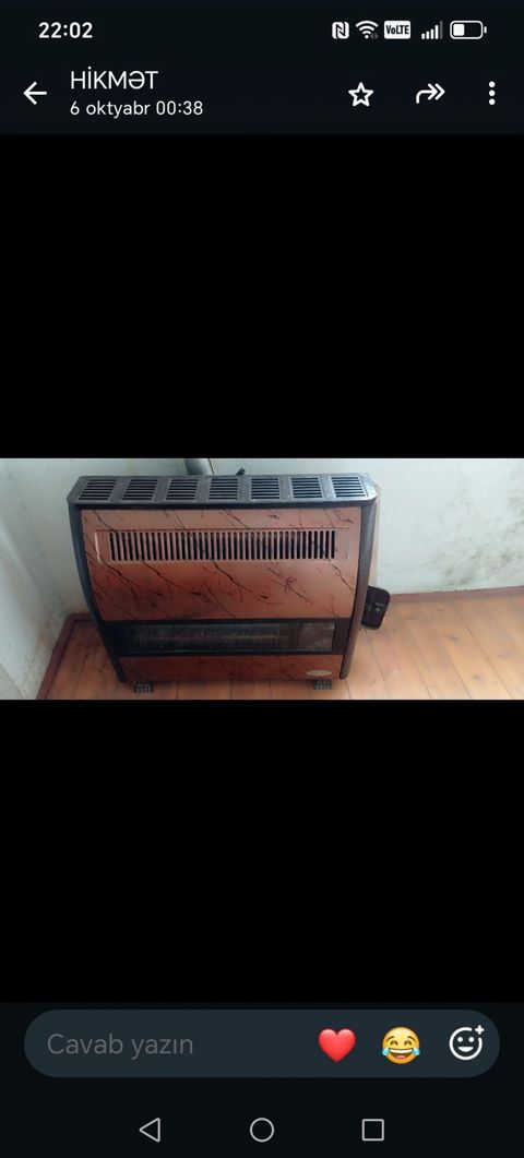 Qaz sobası/kalorifer tipli divar tipi qızdırıcı - Yanacaq növü: təbii — 80 ₼ · Mehdiabad · Isıtıcılar və isı ventilatorları Qaz sobası/kalorifer tipli divar tipi qızdırıcı - Yanacaq növü: təbii — Mehdiabad