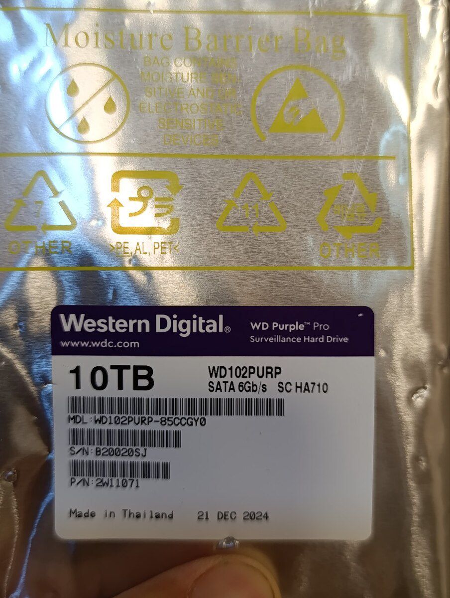 HDD Western Digital Purple Pro 10TB (WD102PURP) — Kompüterlər və noutbuklar, Bakı (2)