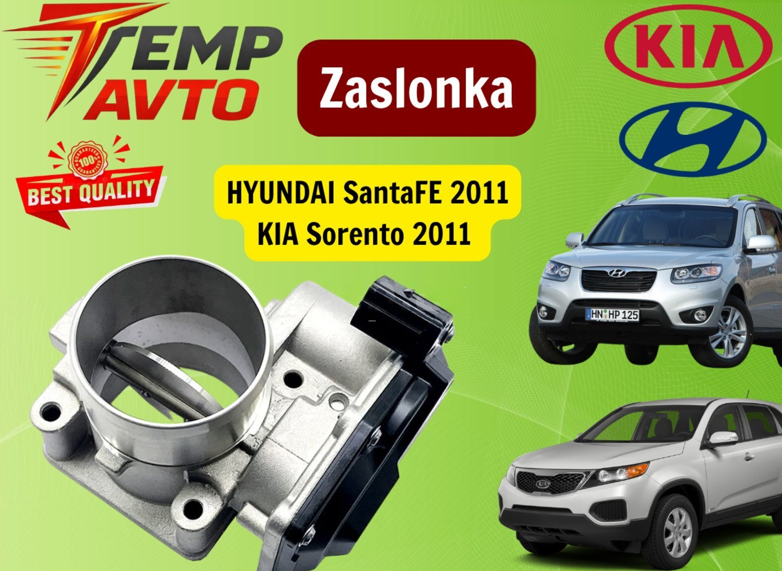 Drossel qapağı Hyundai Santa Fe, Kia Sorento 2.0-2.2 — Bakı