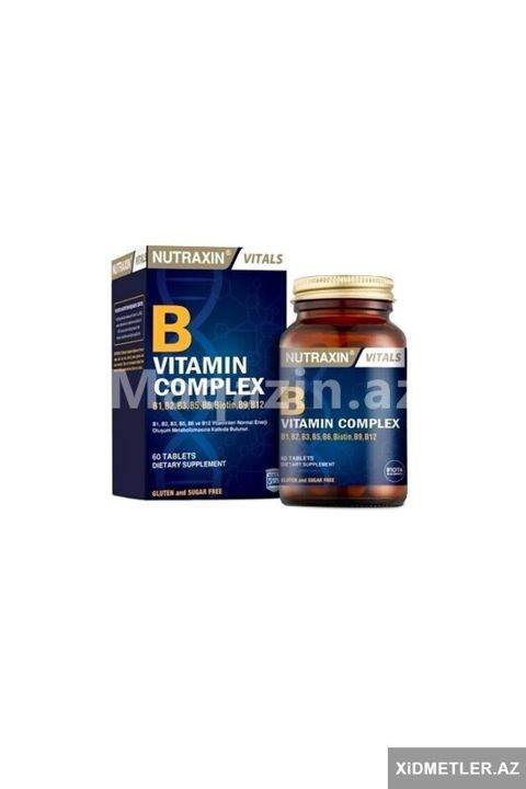 Nutraxin Vitals B Vitamin Complex |Türkiyə İstehsalı Vitamin — Bakı