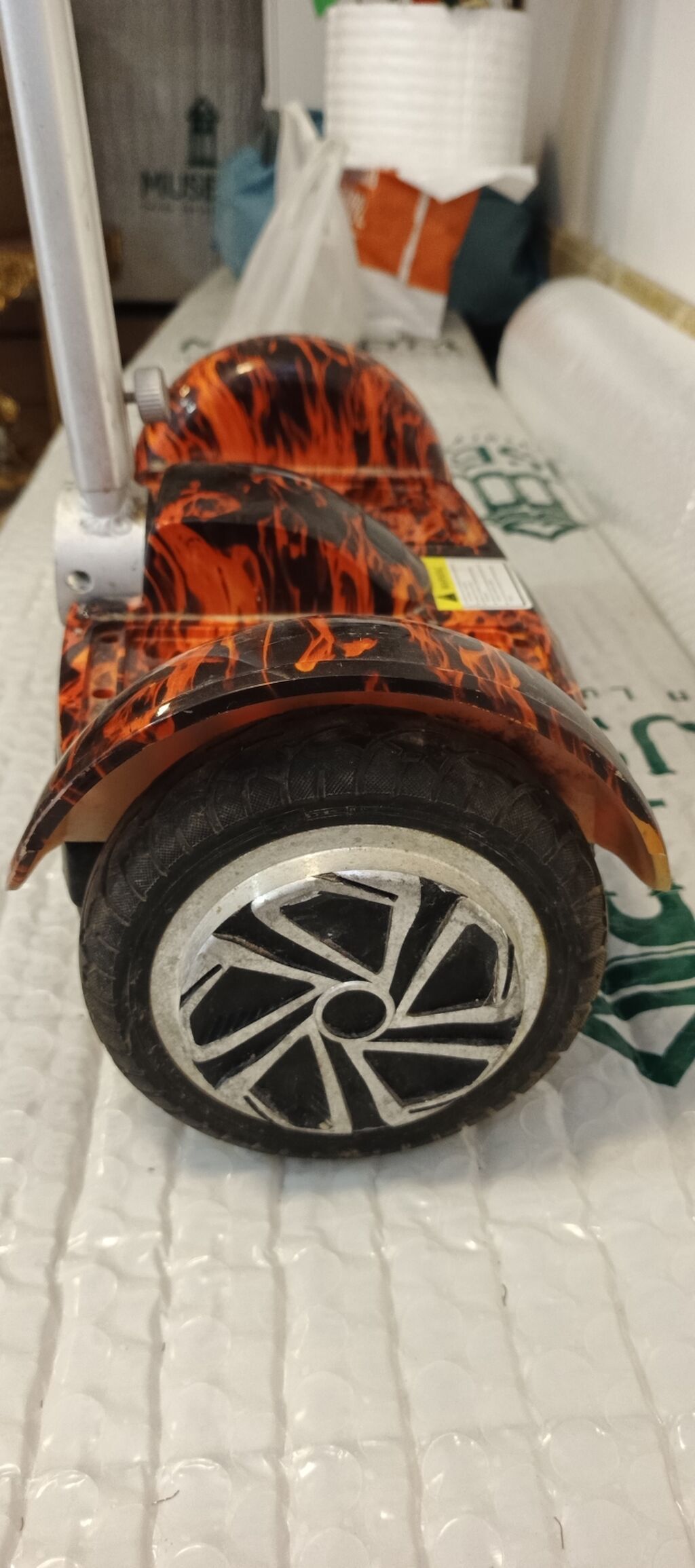 Elektrikli hoverboard (özünü-tarazlayan skuter) – alov naxışlı gövdə — Hiroskopler, Bakı (7)