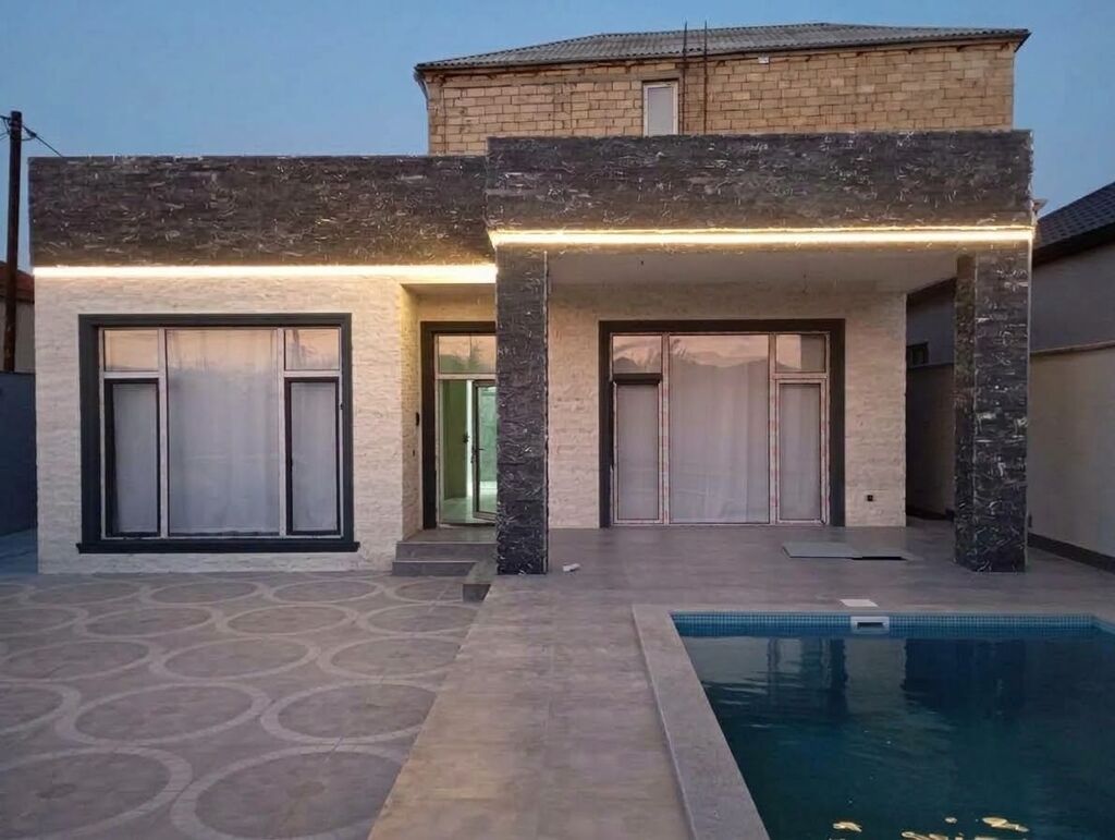 Novxanıda İstilik Sistemli Hovuzu Olan Modern Bağ Evi Satılır — Ev, villa, Novxanı