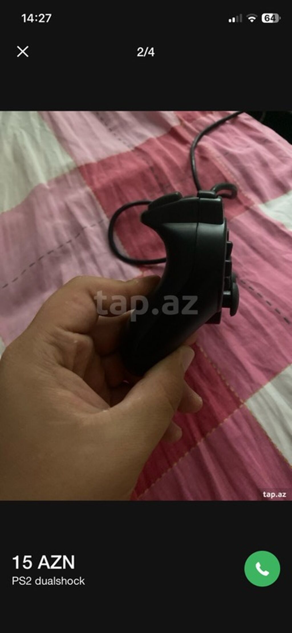 PS2 DualShock pultu PlayStation 2 üçün simli DualShock oyun pultu — Aksesuarlar, Digah (3)